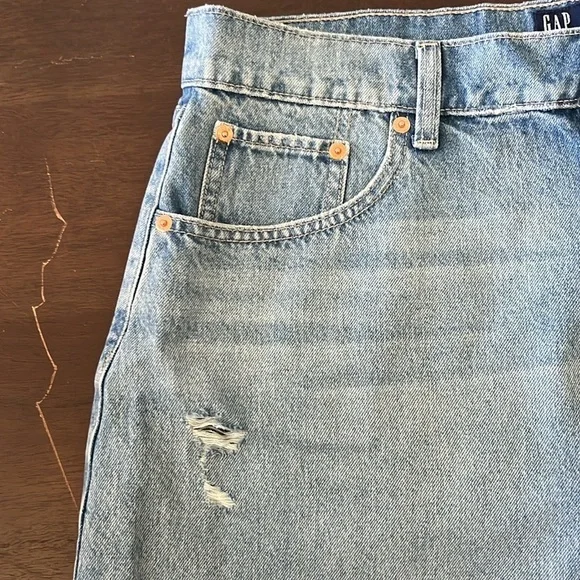 Gap Factory Denim Washwell Mini Skirt Light Wash - Picture 7 of 11